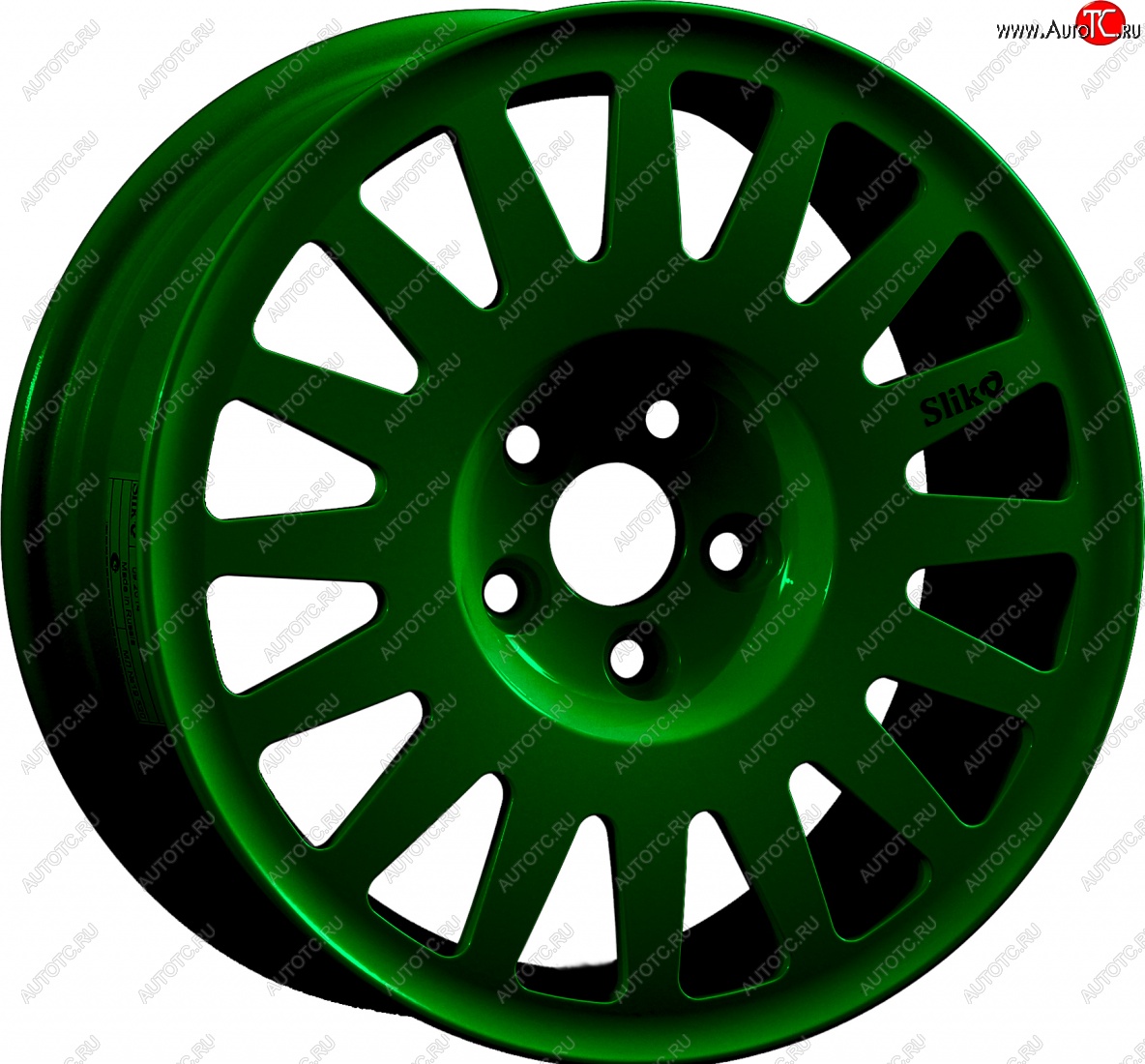 7 460 р. Кованый диск Slik Classic Sport L-1823S 5.5x15   (Зеленый (GREEEN))  с доставкой в г. Пермь