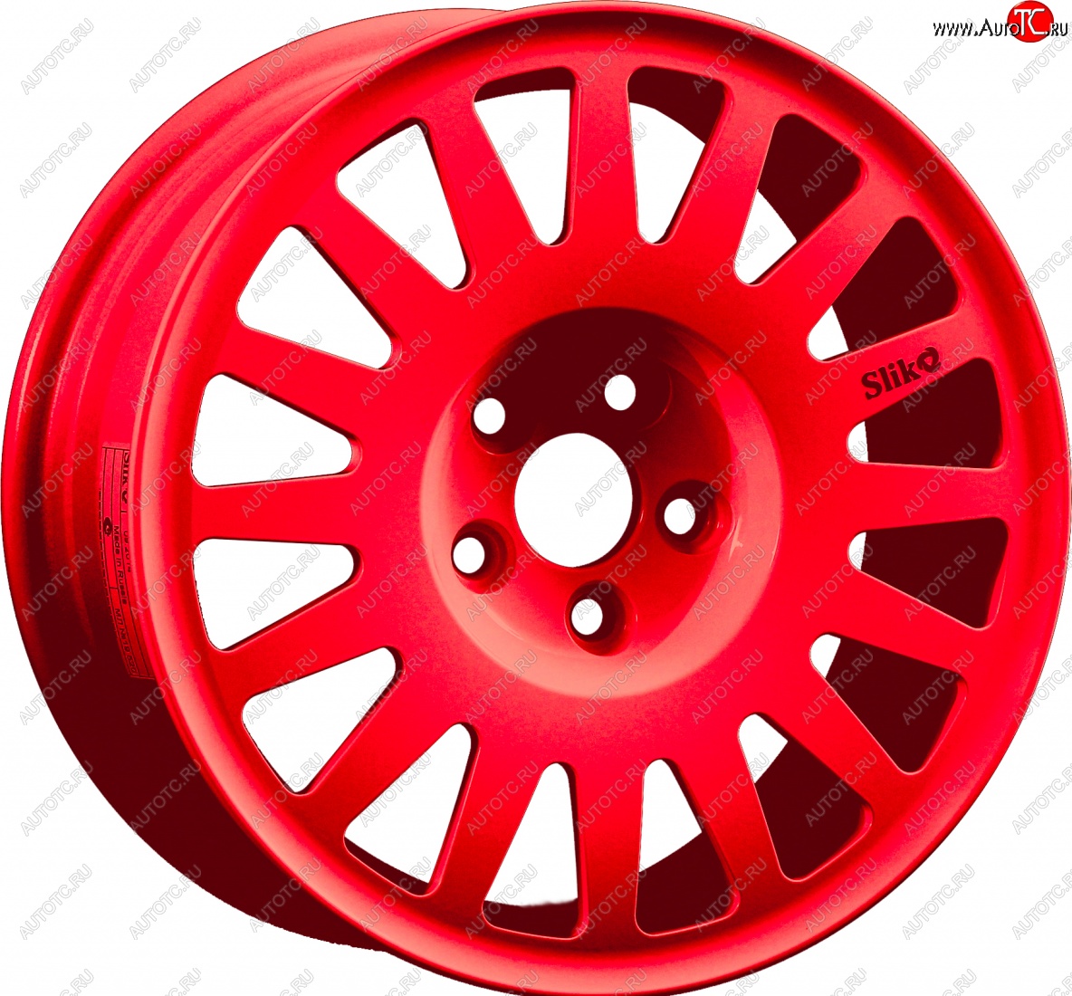 7 460 р. Кованый диск Slik Classic Sport L-1823S 5.5x15   (RAL 3026 ярко алый (3026))  с доставкой в г. Пермь