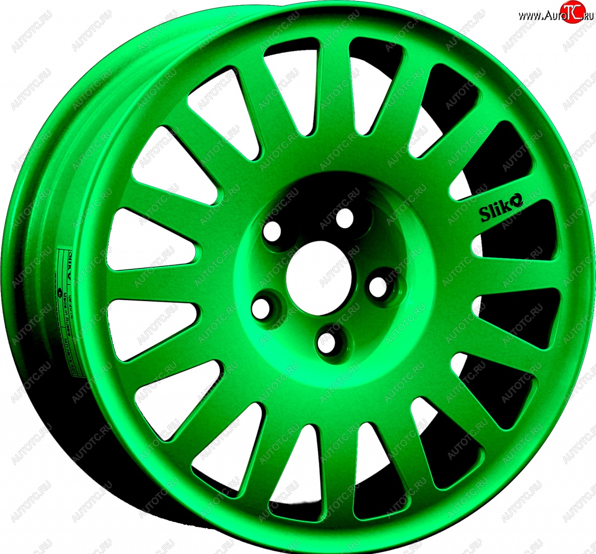 15 599 р. Кованый диск Slik Classic Sport L-1823S 6.5x15   (RAL 6038 ярко-зеленый (6038))  с доставкой в г. Пермь