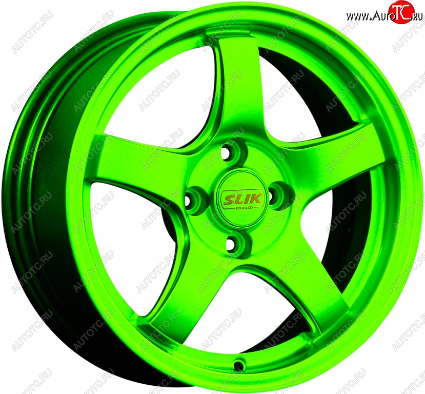 11 899 р. Кованый диск Slik Classic L-1843 6.5x15   (RAL 6038 ярко-зеленый (6038))  с доставкой в г. Пермь