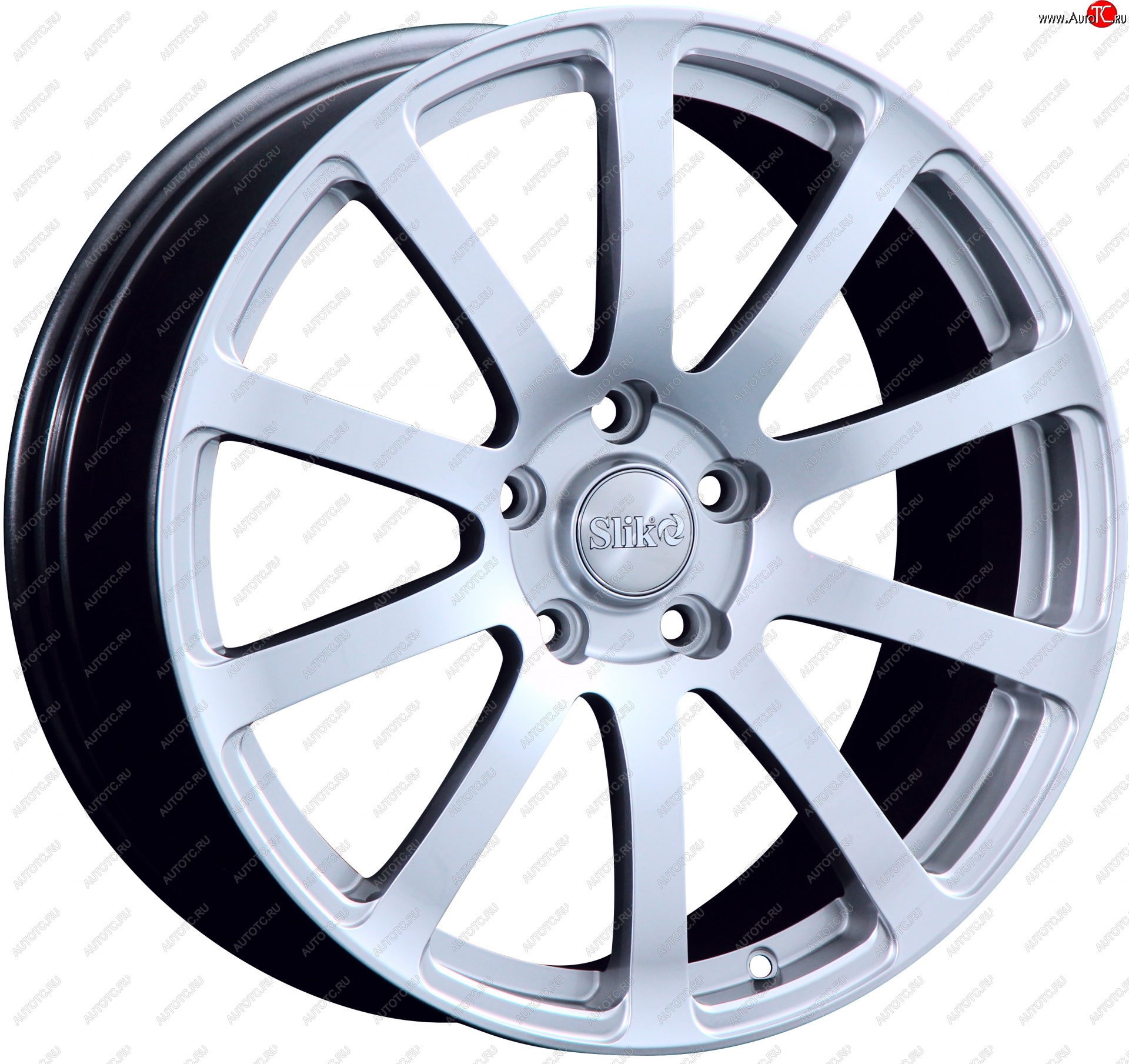 22 299 р. Кованый диск Slik PREMIUM L-812 8.0x18   (Ярко блестящее серебро (HPB))  с доставкой в г. Пермь
