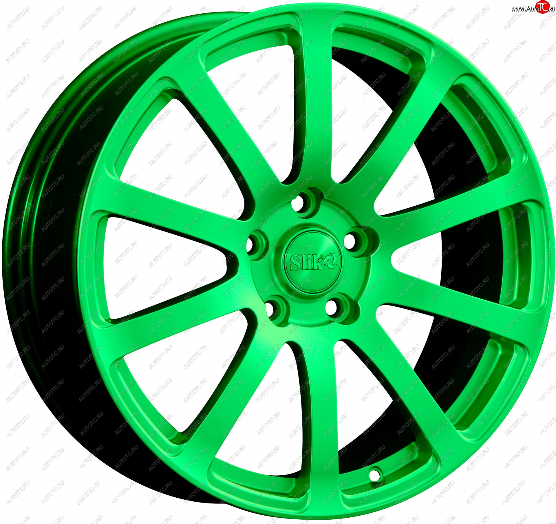 22 299 р. Кованый диск Slik PREMIUM L-812 8.5x18   (RAL 6038 ярко-зеленый (6038))  с доставкой в г. Пермь