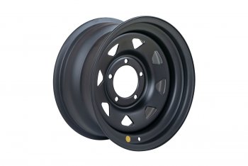Штампованый диск OFF-ROAD Wheels (стальной усиленный, треугольник мелкий - черный матовый). 8.0 x 16 Suzuki Grand Vitara XL7 рестайлинг (2003-2006) 5x139.7xDIA110.0xET0.0