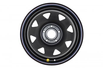 8 459 р. Штампованый диск OFF-ROAD Wheels (усиленный, треугольник мелкий) 8.0x17   (Цвет: черный)  с доставкой в г. Пермь. Увеличить фотографию 2