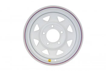 6 009 р. Штампованый диск OFF-ROAD Wheels (усиленный, треугольник мелкий) 7.0x15 Уаз Буханка 452 3741 цельнометаллический фургон (1965-2025) 5x139.7xDIA108.0xET25.0 (Цвет: белый). Увеличить фотографию 2