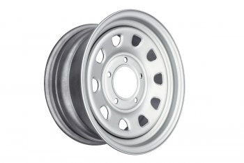 6 009 р. Штампованый диск OFF-ROAD Wheels (усиленный, треугольник мелкий) 7.0x15 Уаз Буханка 452 3741 цельнометаллический фургон (1965-2025) 5x139.7xDIA108.0xET25.0 (Цвет: серебристый). Увеличить фотографию 2