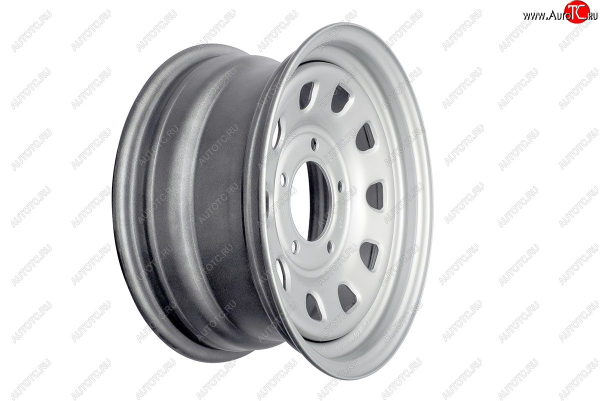 6 009 р. Штампованый диск OFF-ROAD Wheels (усиленный, треугольник мелкий) 7.0x15 Уаз Буханка 452 3741 цельнометаллический фургон (1965-2025) 5x139.7xDIA108.0xET25.0 (Цвет: серебристый)