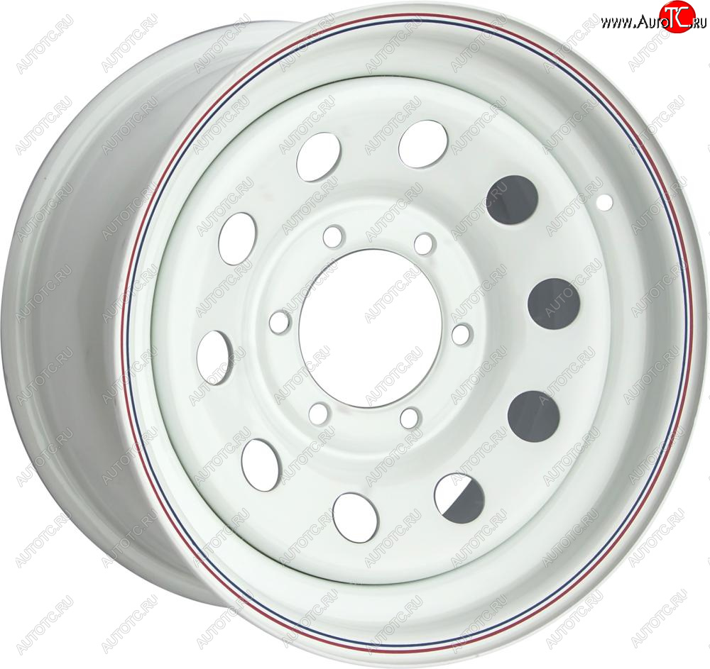 6 249 р. Штампованый диск OFF-ROAD Wheels (стальной усиленный, круг - белый). 7.0 x 16 Toyota Hiace H200 минивэн (Япония) 2-ой рестайлинг (2010-2013) 6x139.7xDIA110.0xET30.0 