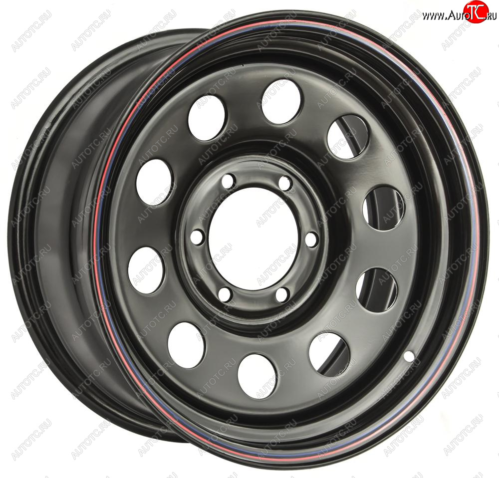 7 649 р. Штампованый диск OFF-ROAD Wheels (стальной усиленный, круг - черный). 7.0 x 17 Toyota Land Cruiser Prado J120 (2002-2009) 6x139.7xDIA110.0xET30.0 