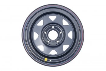 6 299 р. Штампованый диск OFF-ROAD Wheels (усиленный, треугольник) 8.0x16   (Цвет: черный)  с доставкой в г. Пермь. Увеличить фотографию 2