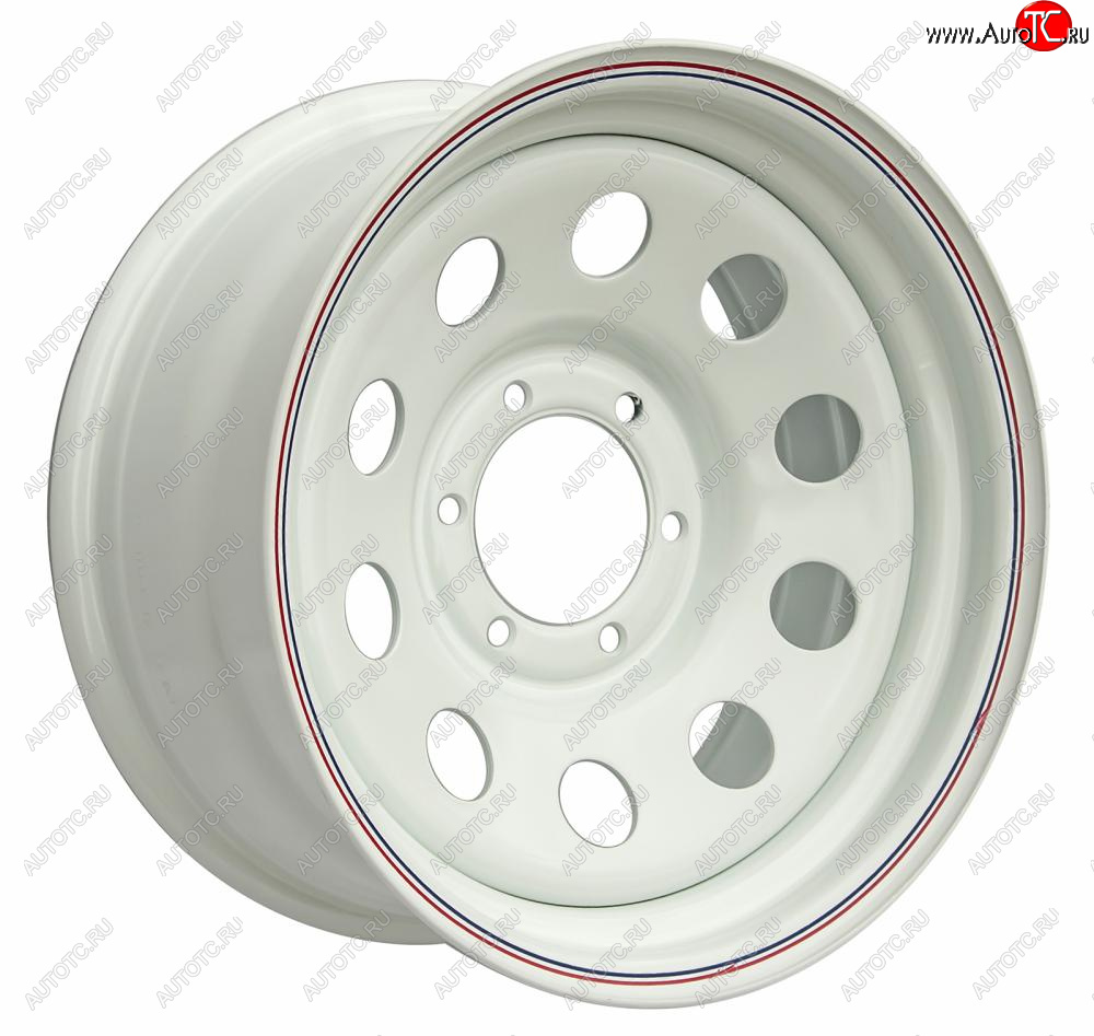 8 449 р. Штампованый диск OFF-ROAD Wheels (стальной усиленный, круг - белый). 8.0 x 17 Toyota Land Cruiser 80 (1989-1997) 6x139.7xDIA110.0xET10.0 
