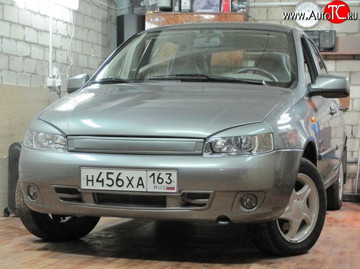 649 р. Вставка в нижнюю часть бампера Racing Style Лада Калина 1118 седан (2004-2013) (Неокрашенная)  с доставкой в г. Пермь