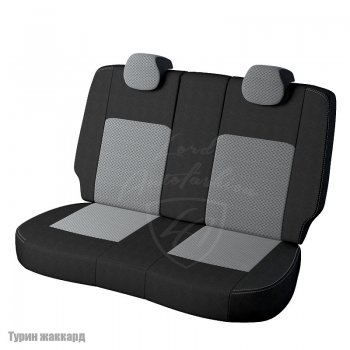 4 699 р. Чехлы для сидений Lord Autofashion Турин (жаккард) Лада Калина 1117 универсал (2004-2013) (Черный, вставка Тропик)  с доставкой в г. Пермь. Увеличить фотографию 2