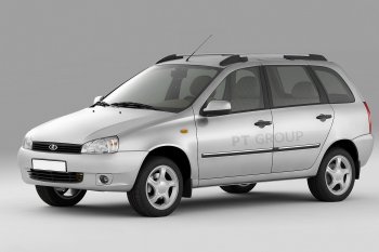 5 319 р. Рейлинги (Cеребристый муар) (под крышу с ребром) Комфорт LADA Kalina I Универсал 2004-2013  Лада Калина  1117 (2004-2013) универсал (Серебристый муар, крыша с ребром жесткости)  с доставкой в г. Пермь. Увеличить фотографию 2
