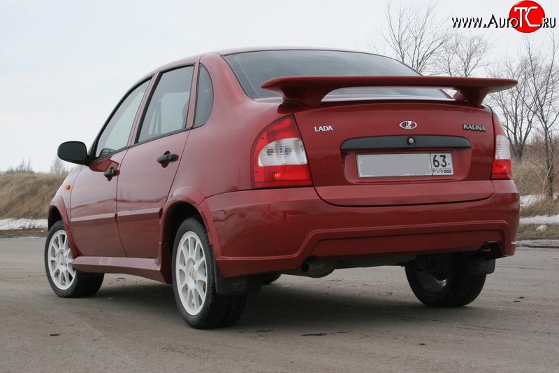 7 699 р. Задний бампер ATL Лада Калина 1118 седан (2004-2013) (Неокрашенный)  с доставкой в г. Пермь