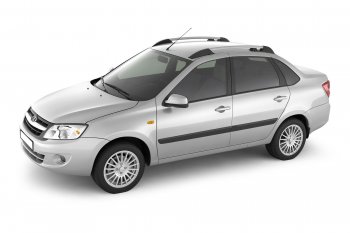 5 319 р. Рейлинги Petroil Tuning Усиленные  Лада Гранта  2190 - Калина  1118 (Серебристый муар)  с доставкой в г. Пермь. Увеличить фотографию 2