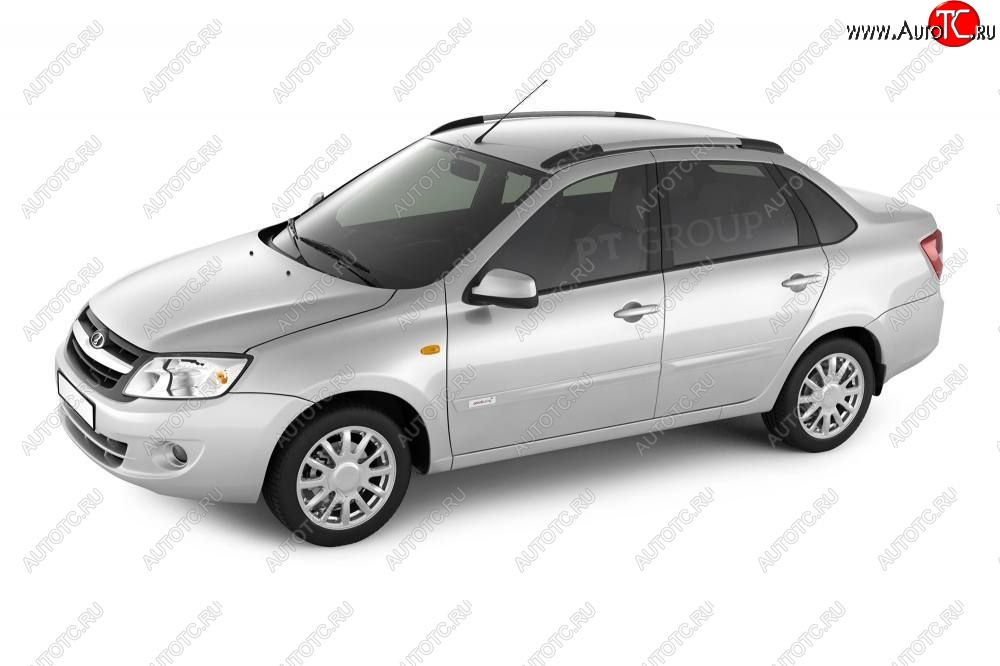 6 329 р. Рейлинги Petroil Tuning Комфорт  Лада Гранта  2190 - Калина  1118 (Серебристый муар)  с доставкой в г. Пермь