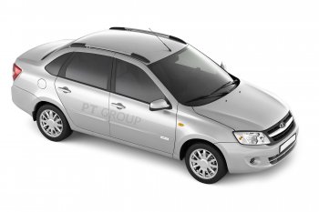 6 329 р. Рейлинги Petroil Tuning Комфорт  Лада Гранта  2190 - Калина  1118 (Серебристый муар)  с доставкой в г. Пермь. Увеличить фотографию 3