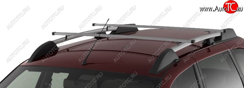 6 519 р. Рейлинги усиленные с поперечинами Petroil Tuning  Лада Гранта  2190 - Калина  1118 (Серебристый муар)  с доставкой в г. Пермь