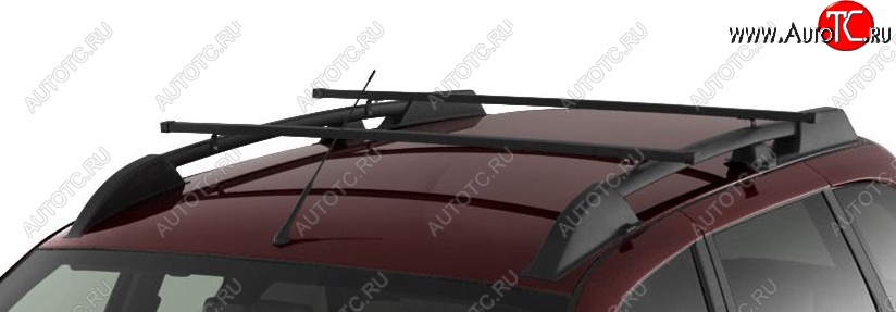 6 519 р. Рейлинги усиленные с поперечинами Petroil Tuning  Лада Гранта  2190 - Калина  1118 (Черный муар)  с доставкой в г. Пермь