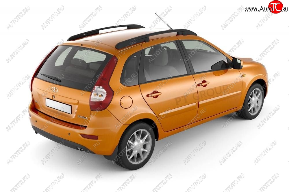 5 319 р. Рейлинги Petroil Tuning Комфорт  Лада Калина ( 1119,  2192) - Калина Спорт ( 1119,  2192) (Черный муар)  с доставкой в г. Пермь