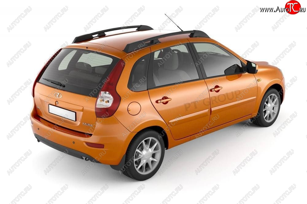 5 319 р. Рейлинги Petroil Tuning Усиленные  Лада Калина ( 1119,  2192) - Калина Спорт ( 1119,  2192) (Черный муар)  с доставкой в г. Пермь