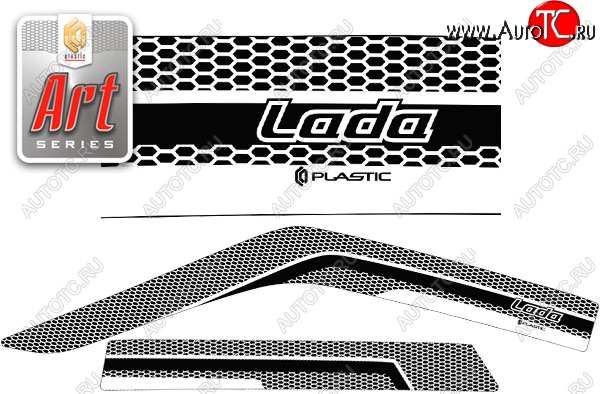 2 159 р. Дефлектора окон CA-Plastic  Лада 21099 - 2115 (Серия Art графит)  с доставкой в г. Пермь