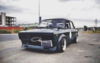 1 199 р. Накладка переднего бампера на Автостайл™ ″Вихур″  Лада 2101 - 2107 (Вариант 1)  с доставкой в г. Пермь. Увеличить фотографию 8