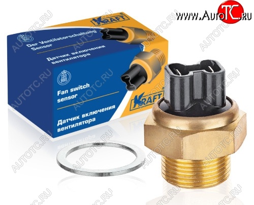359 р. Датчик включения электровентилятора KRAFT (87-82°С) Лада 2107 (1982-2012)  с доставкой в г. Пермь