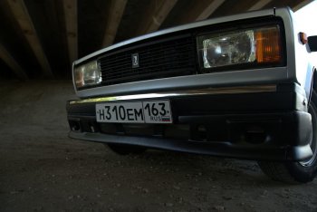 979 р. Накладка на передний бампер Autodemic  Лада 2104 - 2107 (Текстурная поверхность)  с доставкой в г. Пермь. Увеличить фотографию 2