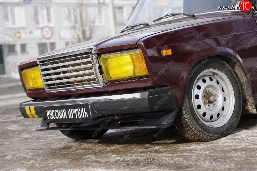 2 359 р. Накладка на передний бампер Вихур RA Лада 2107 (1982-2012) (Поверхность глянец (под окраску), Неокрашенная)  с доставкой в г. Пермь