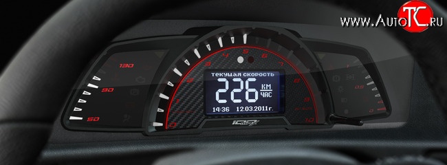 11 499 р. Приборная панель инжектор Gamma GF 625 Лада 2112 купе (2002-2009) (Подложка: чёрная)  с доставкой в г. Пермь