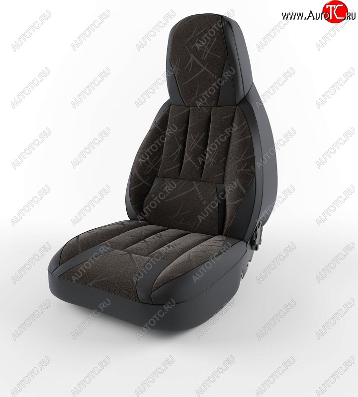4 249 р. Чехлы для сидений Lord Autofashion Форсаж (экокожа)  Лада 2108 - 2115 (Черный, вставка Велюр Сарния)  с доставкой в г. Пермь