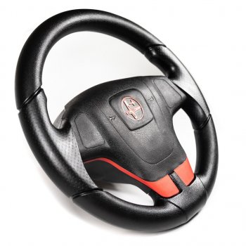 2 699 р. Рулевое колесо Барс-T Стандарт (Ø360) Лада 2112 купе (2002-2009) (Цвет: красный)  с доставкой в г. Пермь. Увеличить фотографию 2