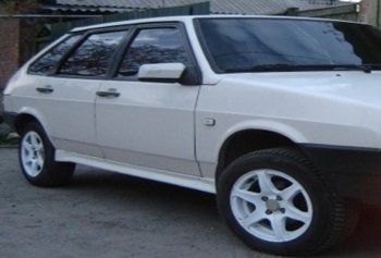 619 р. Пороги накладки Лапша под резинку Лада 21099 (1990-2004) (Неокрашенные)  с доставкой в г. Пермь. Увеличить фотографию 2