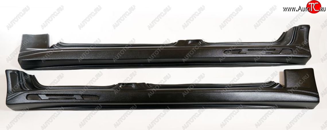 979 р. Пороги накладки Катран с сеткой Лада 21099 (1990-2004) (Текстурная поверхность)  с доставкой в г. Пермь