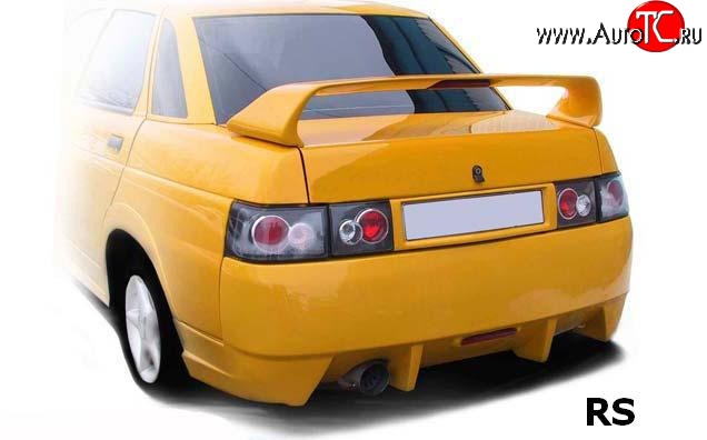 739 р. Накладка на задний номер RS Лада 2110 седан (1995-2007) (Неокрашенная)  с доставкой в г. Пермь