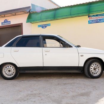 699 р. Пороги накладки Autodemic (Лапша c cеткой) Лада 2112 хэтчбек (1999-2008)  с доставкой в г. Пермь. Увеличить фотографию 9