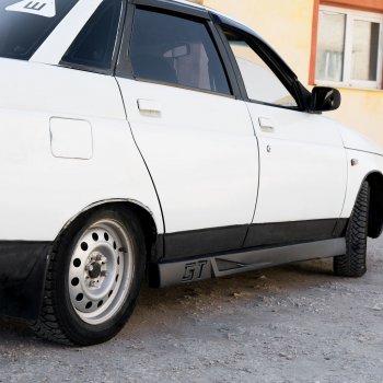 1 039 р. Пороги накладки GT Лада 2112 хэтчбек (1999-2008) (Текстурная поверхность)  с доставкой в г. Пермь. Увеличить фотографию 7