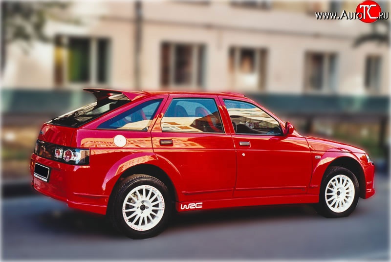 6 999 р. Задний бампер WRC Evo Лада 2112 хэтчбек (1999-2008) (Неокрашенный)  с доставкой в г. Пермь