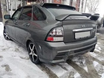 2 499 р. Спойлер Кураж (нижний, на скобках) Лада Приора 2172 хэтчбек дорестайлинг (2008-2014) (Неокрашенный)  с доставкой в г. Пермь. Увеличить фотографию 3