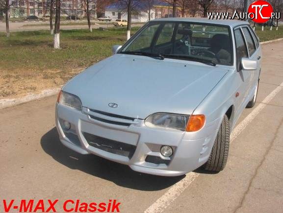 7 799 р. Передний бампер V-MAX Лада 2114 (2001-2014) (Без сетки, Неокрашенный)  с доставкой в г. Пермь