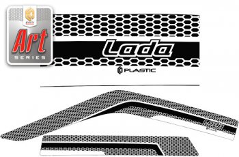Дефлектора окон CA-Plastik Лада 2114 (2001-2014) (Серия Арт черная)