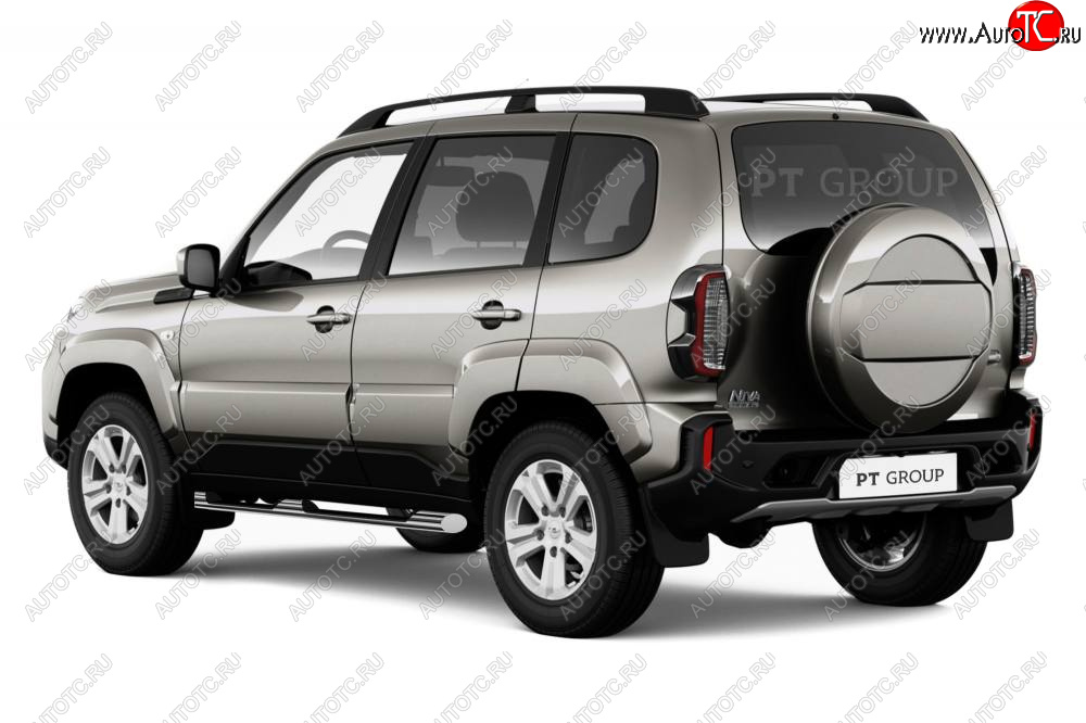 21 199 р. Защита порогов Petroil Tuning (Ø76 мм, с проступью) Лада 2123 (Нива Шевроле) 2 рестайлинг (2020-2021) (Нержавейка полированная)  с доставкой в г. Пермь
