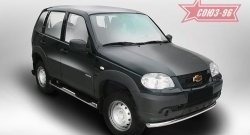 Защита переднего бампера одинарная Souz-96 (d60) Chevrolet Niva  2123 (2009-2020), Лада 2123 (Нива Шевроле) (2009-2021)