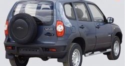 Защита порогов с проступью d76 мм Металл Дизайн Chevrolet Niva  2123 (2009-2020), Лада 2123 (Нива Шевроле) (2009-2021)