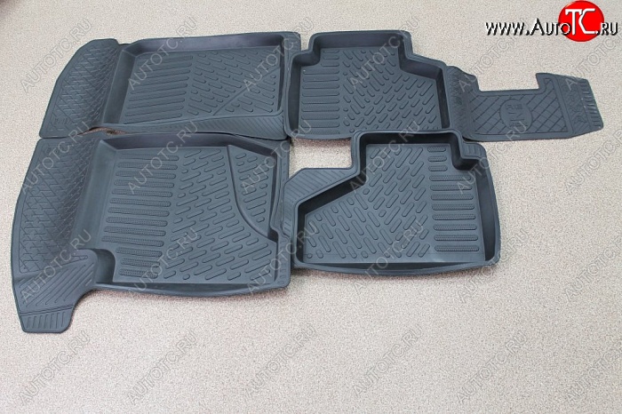 3 399 р. Комплект ковриков в салон Rezkon Brand (резиновые) Chevrolet Niva 2123 рестайлинг (2009-2020)  с доставкой в г. Пермь