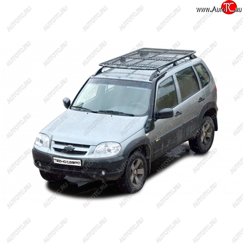 16 499 р. Багажник экспедиционный Трофи (с сеткой без поперечин)  Chevrolet Niva  2123 (2009-2020), Лада 2123 (Нива Шевроле) (2002-2021), Лада Нива Трэвел (2021-2025) (Установка без рейлингов)  с доставкой в г. Пермь