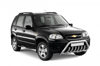 Рейлинги Petroil Tuning Усиленные Chevrolet Niva  2123 (2009-2020), Лада 2123 (Нива Шевроле) (2002-2021), Лада Нива Трэвел (2021-2025) (Черный муар)