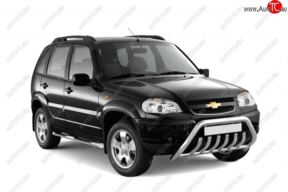 6 379 р. Рейлинги Petroil Tuning Усиленные  Chevrolet Niva  2123 (2009-2020), Лада 2123 (Нива Шевроле) (2002-2021), Лада Нива Трэвел (2021-2025) (Черный муар)  с доставкой в г. Пермь
